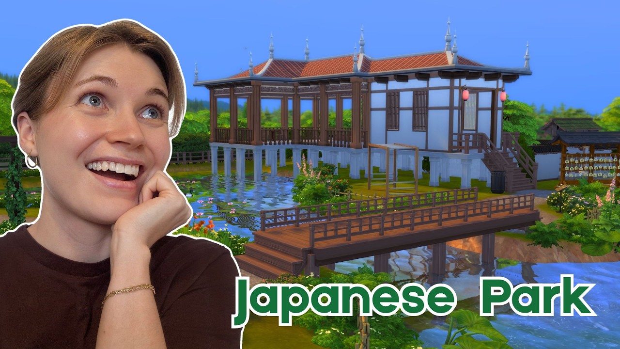 I built the most Beautiful Japanese Park | Sims 4 speedbuild