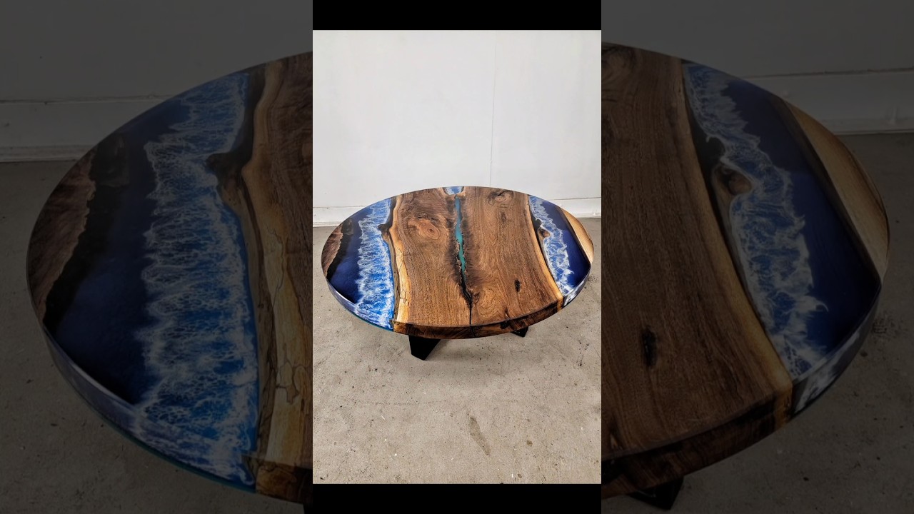 Ocean Theme Coffee Table 🌊 #ocean #diy #epoxy Link In Bio For A Table Quote 👆
