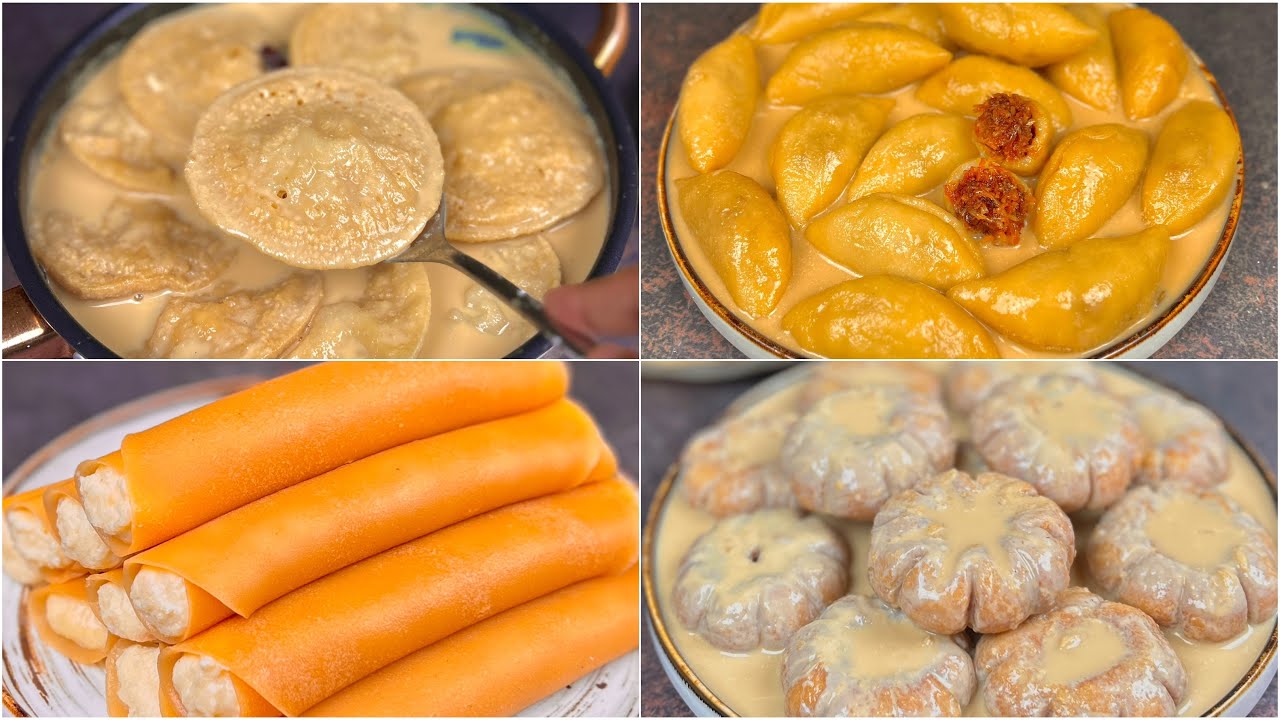 ৪ টি ভিন্ন ধরনের শীতের পিঠা রেসিপি‼️Dudh Chitoi Pitha/ Dudh Puli Pitha/ Dudh Pakon Pitha/ Patishapta