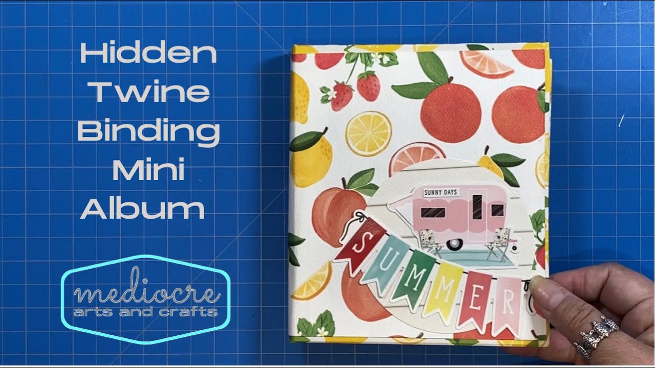 Mini Album with Hidden Twine Binding - DIY Papercraft