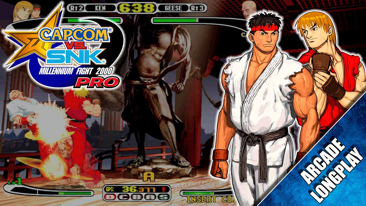 Capcom vs. SNK: Millennium Fight 2000 Pro (Arcade) 【Longplay】