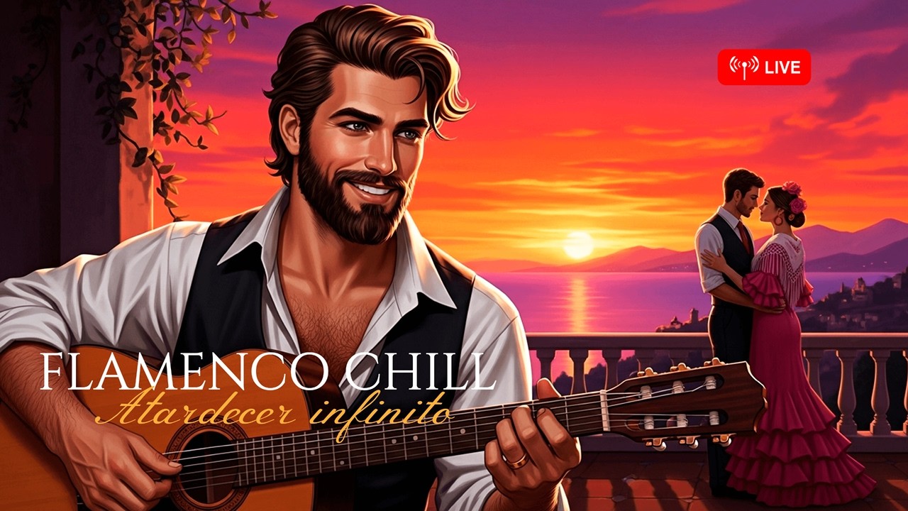 LIVE 🔴 Flamenco Chill Out: Guitarra Española Relajante para Estudiar & Trabajar