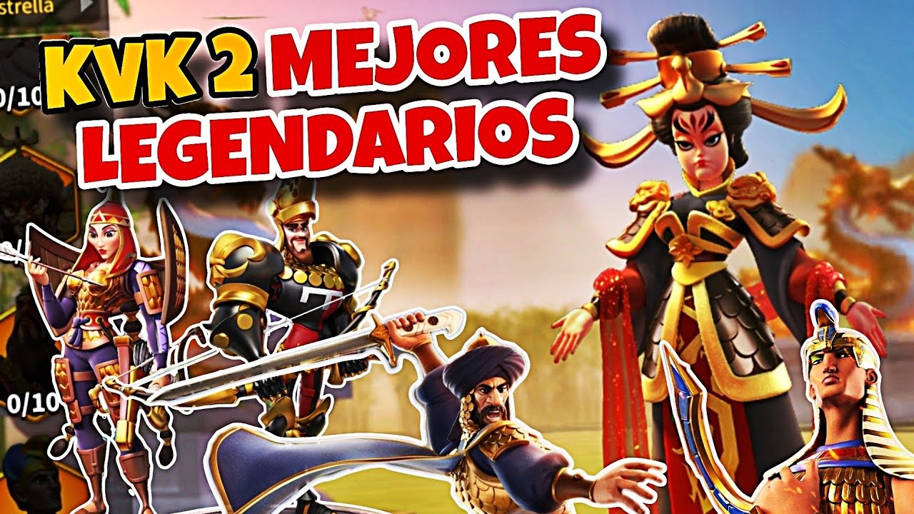 SOLO PARA KVK 2 💥 MEJORES COMANDANTES LEGENDARIOS -  RISE OF KINGDOMS