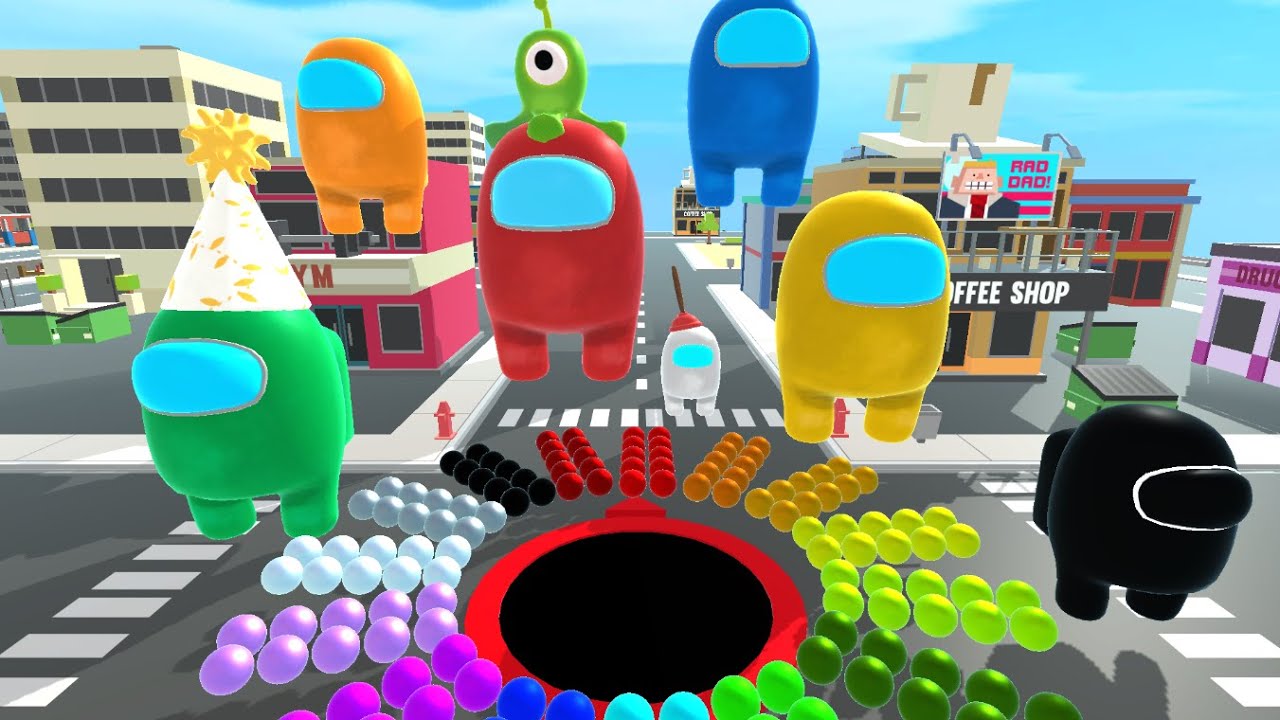 How to clean the City of Among Us 🕳 Marble Race