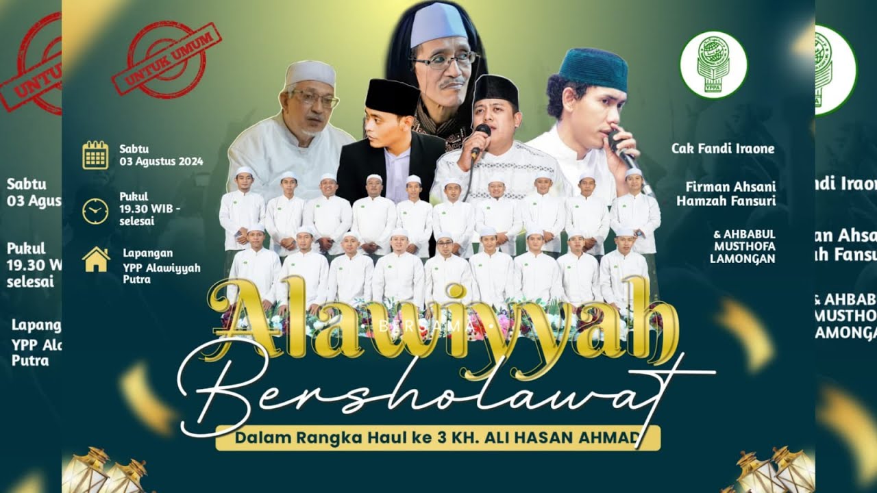 Alawiyyah Bersholawat Dalam Rangka Haul Ke-3 KH. Ali Hassan Ahmad