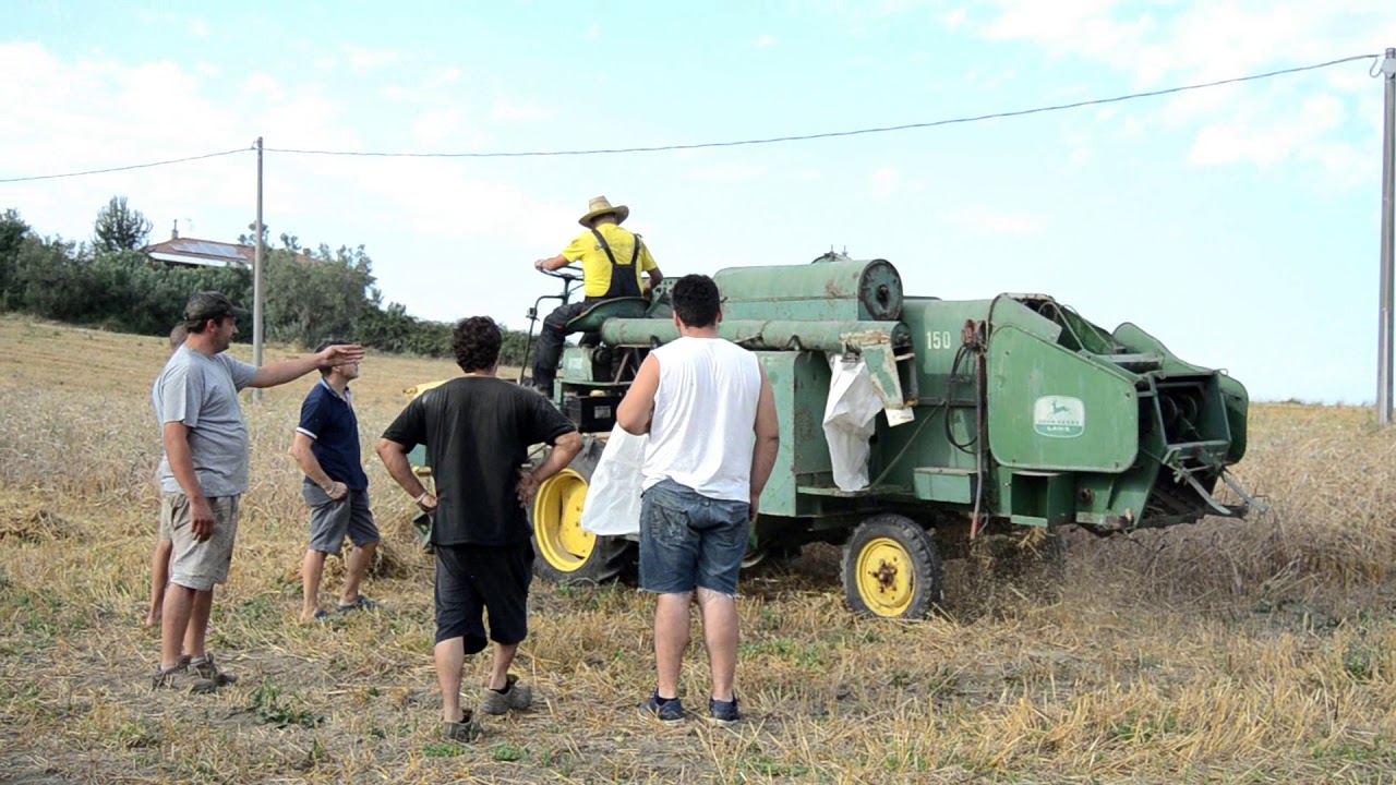[Harvest Season 2018] John Deere Lanz 150 a benzina in #mietitura #oldstyle