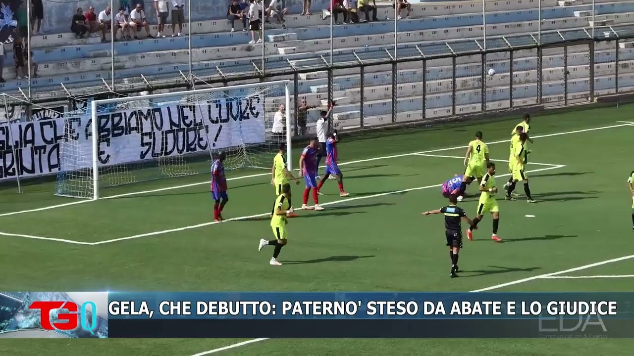 GELA, CHE DEBUTTO  PATERNO' STESO DA ABATE E LO GIUDICE