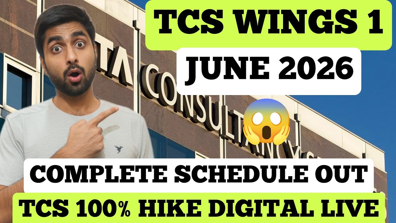 TCS Wings 1 June 2026 Schedule Revealed | Exam Dates Digital Cadre 😱