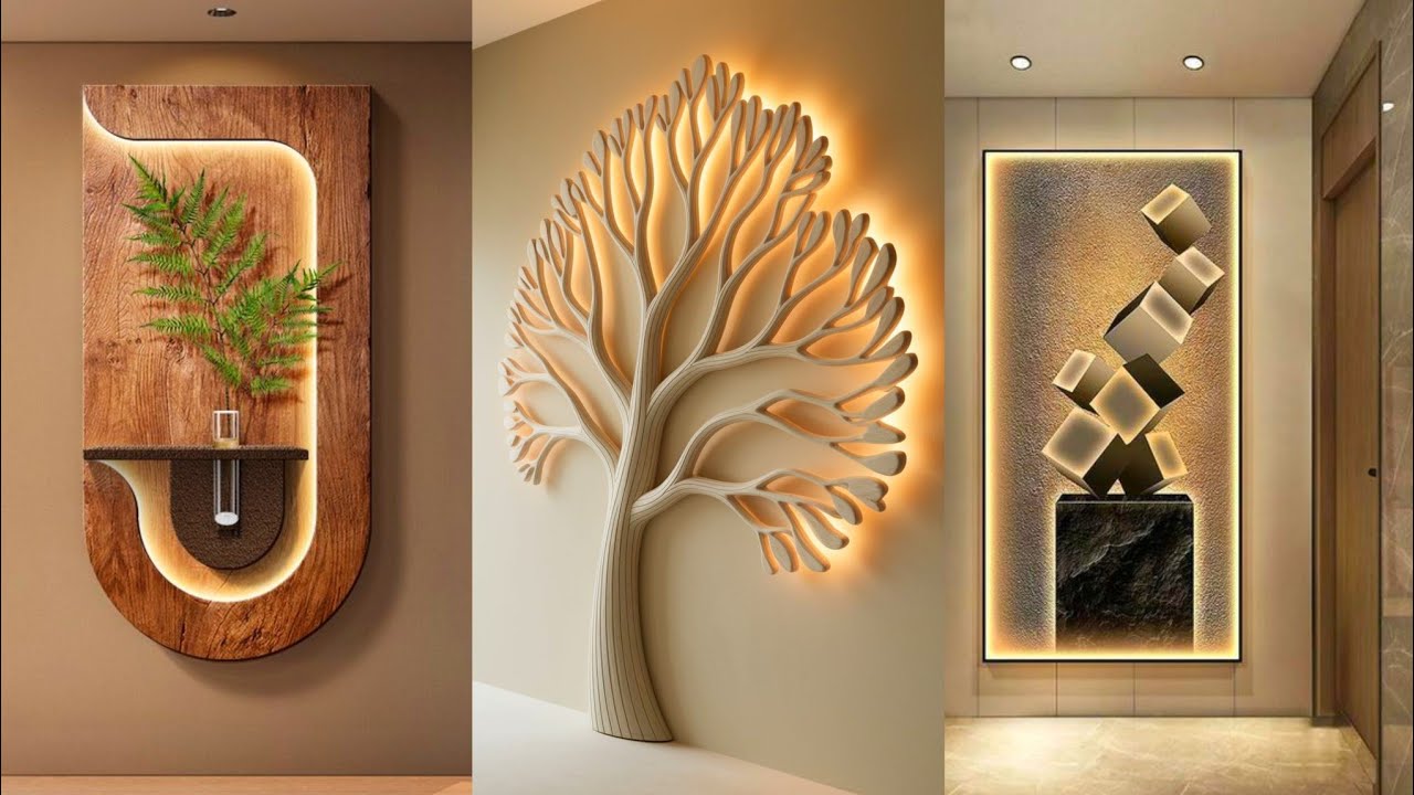 Modern Wall Decor Home Interior | Wooden Wall Panel | Accent Wall 3D Tree Wall Home Interior Design