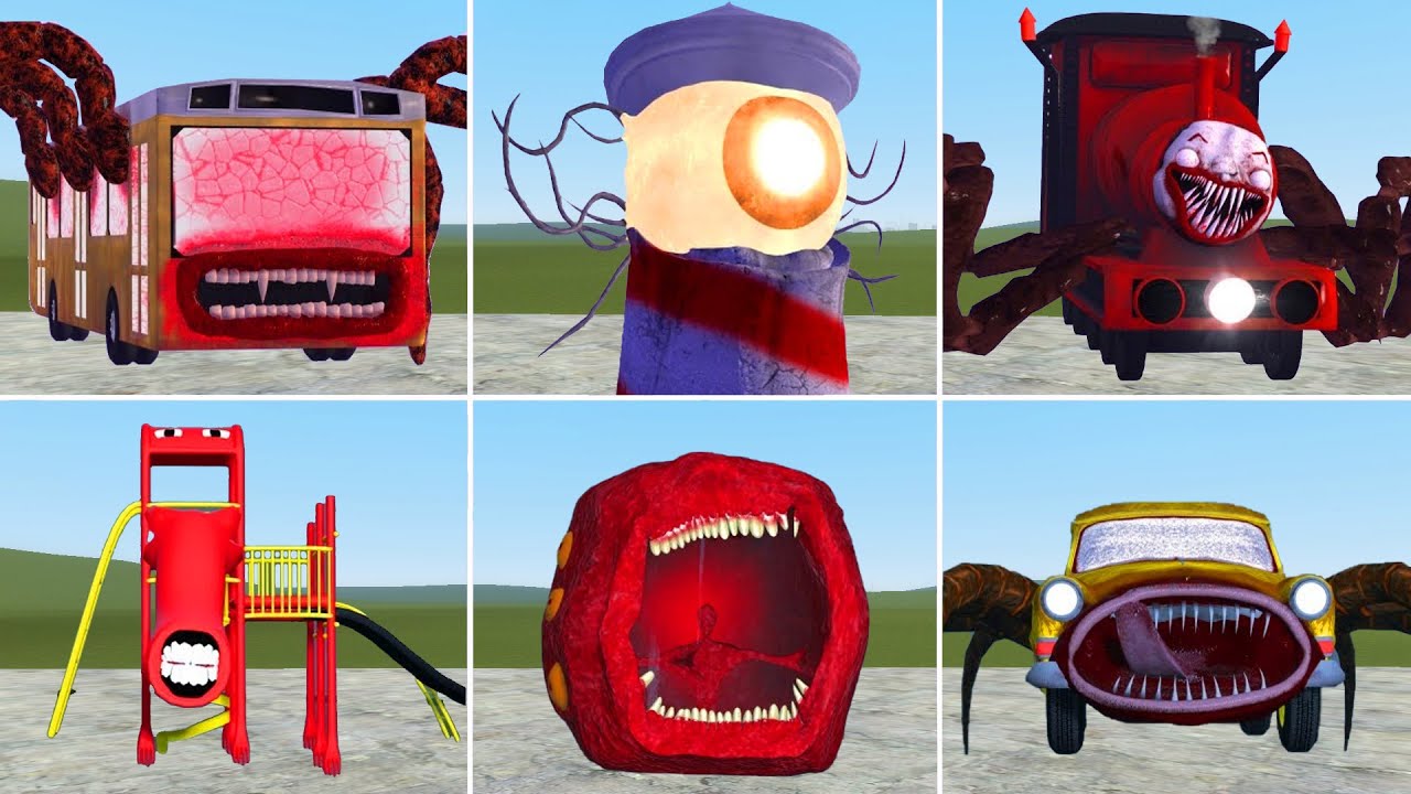 BUS EATER, LIGHTHOUSE, CHOO CHOO CHARLES, EXTRA SLIDE, TRAIN EATER (GMOD)