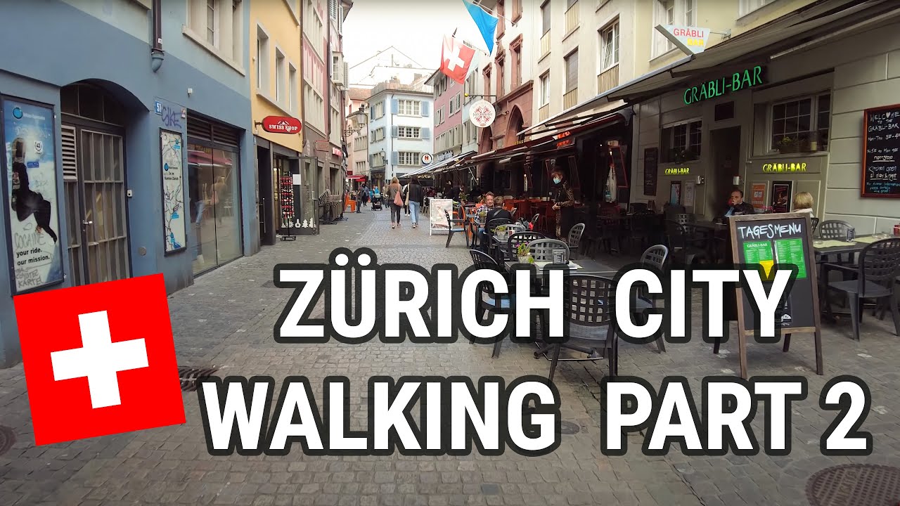 Zürich, Switzerland 4K -  Walking through Downtown