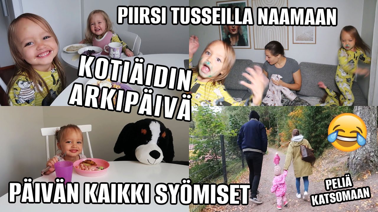 KOTIÄIDIN ARKIPÄIVÄ, kaikki päivän syömiset