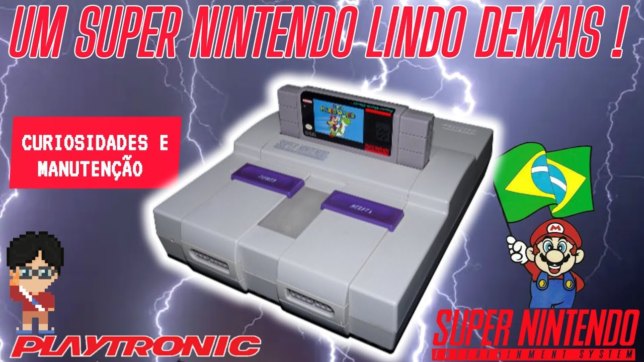 Encontrei um Super Nintendo muito novo e bonito da Playtronic !! Manuten&ccedil;&atilde;o e curiosidades