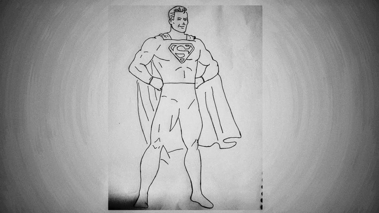 How to draw a super man drawing 
