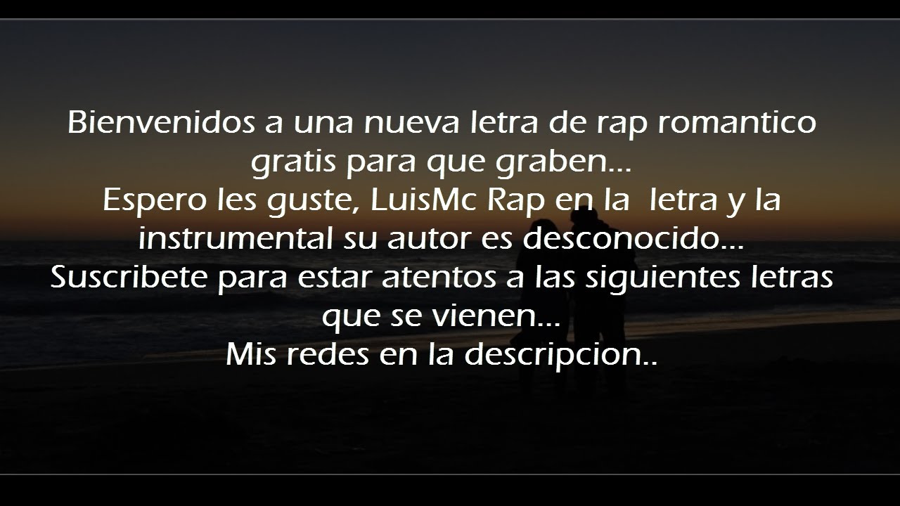 Letra de rap romantico para que te declares l Uso libre l LuisMc Rap
