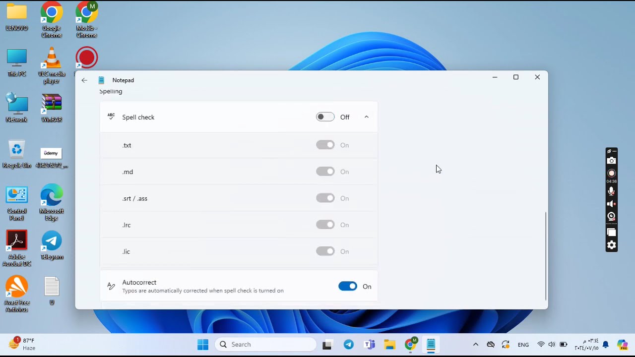 How to Enable or Disable Spell Check in Notepad on Windows 11