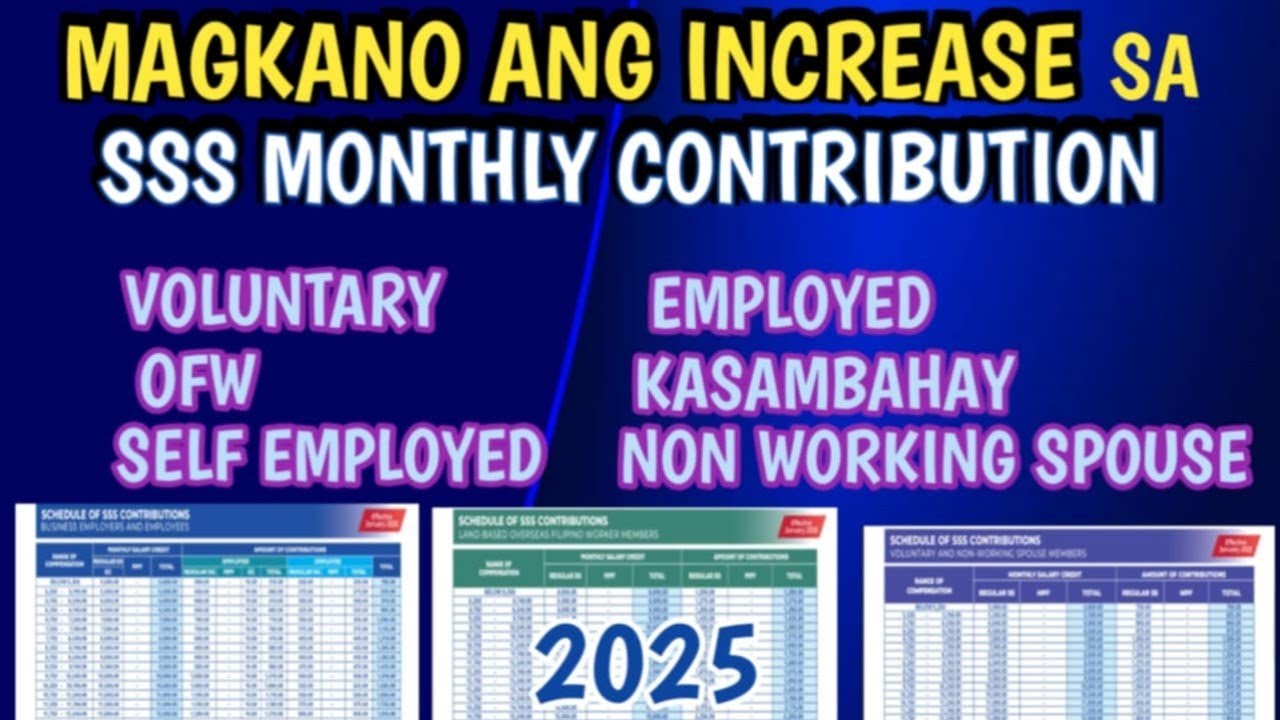 MAGKANO ANG INCREASE SSS MONTHLY CONTRIBUTION NGAYONG 2025 | SSS MONTHLY CONTRIBUTION INCREASE 2025