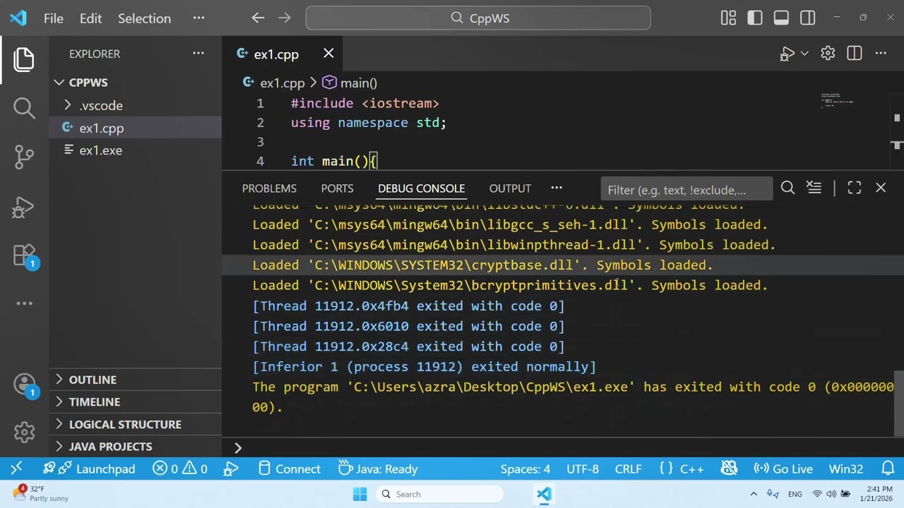 Compiling & Running C++ Programs in VS Code