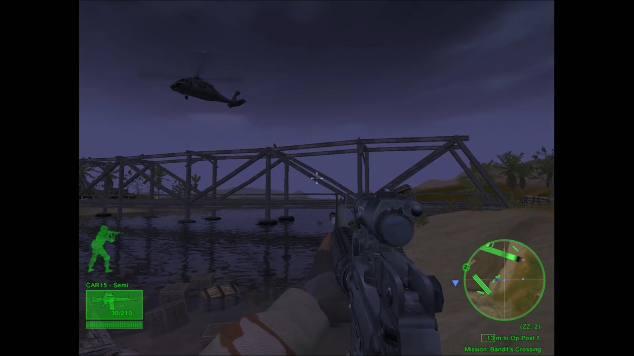 Delta Force: Black Hawk Down - #02 Bandit's Crossing. (No Comments) gameplay. (Fedora Linux)