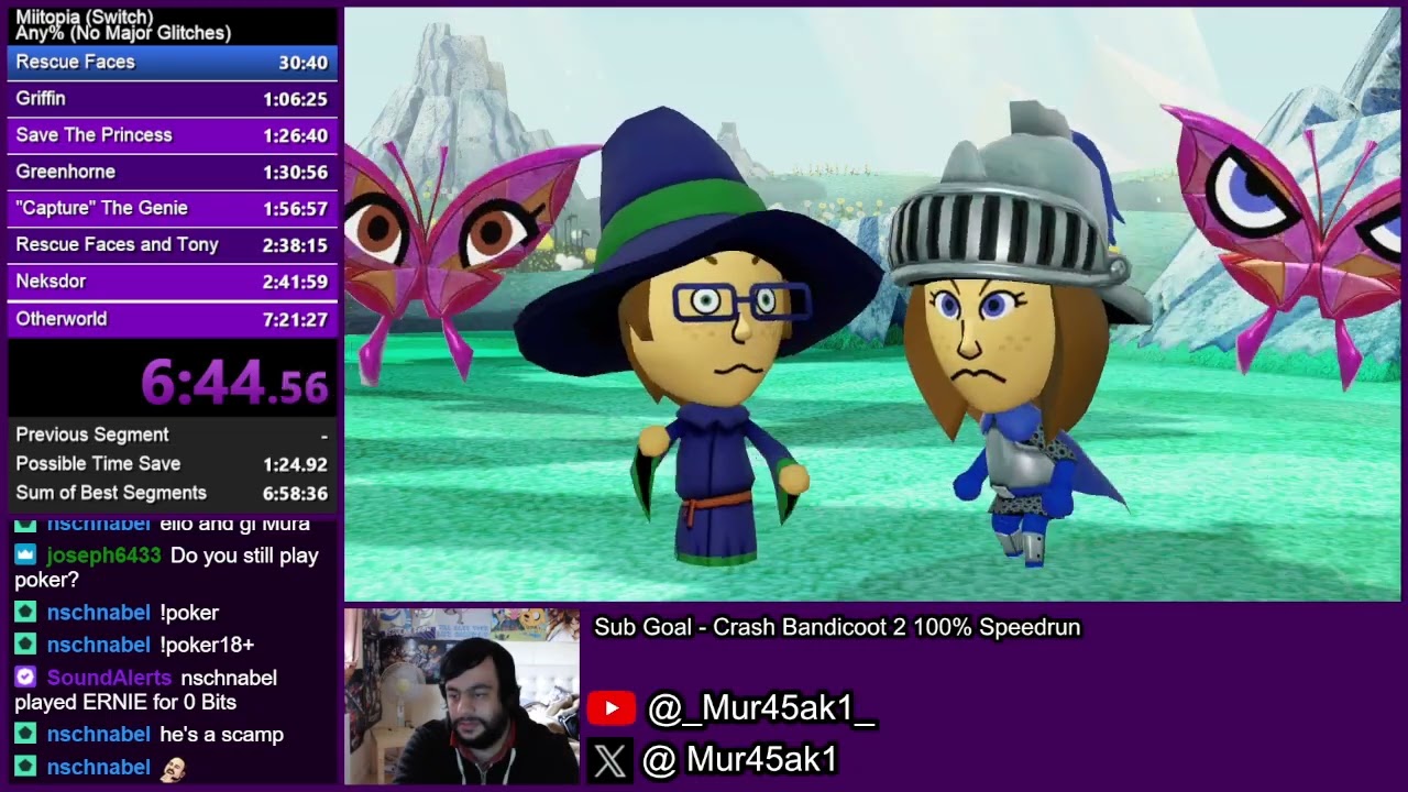 Miitopia - Any% No Major Glitches (7:09:21)