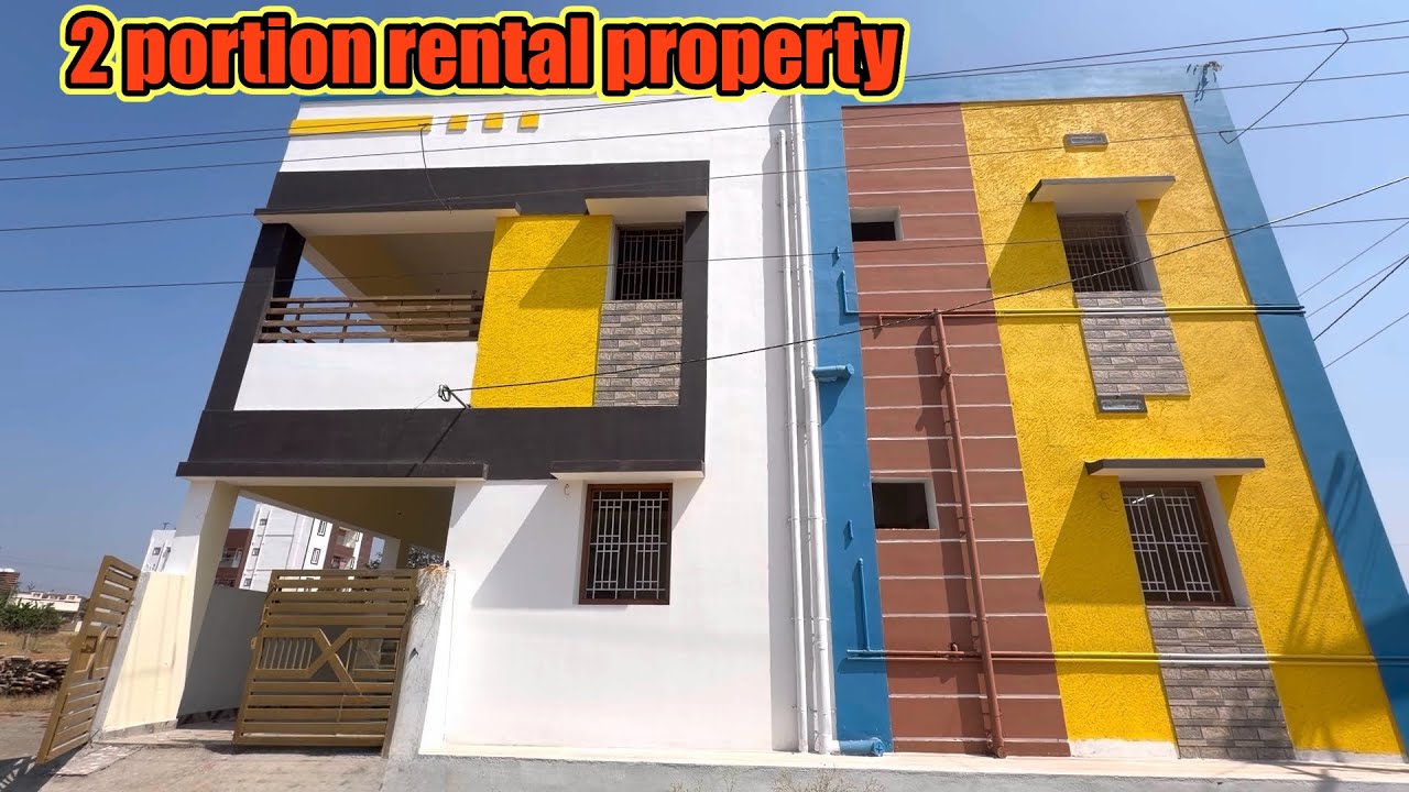 வாடகைக்கு விட்ற மாதிரி அழகான plan ல வடக்கு பார்த்து கட்டப்பட்ட 2 portion வீடு. 
