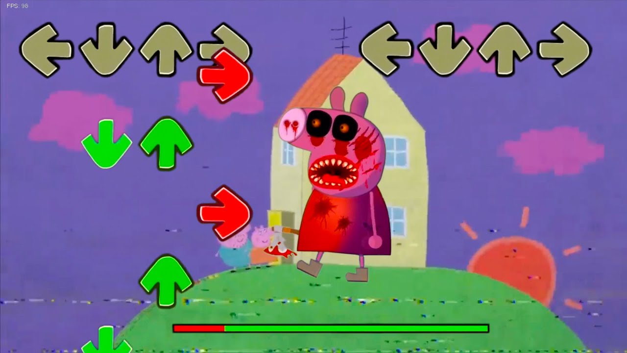 Peppa's Family Meeting with the SCP 096 in Friday Night Funkin be like || Muddy Puddles Funkin
