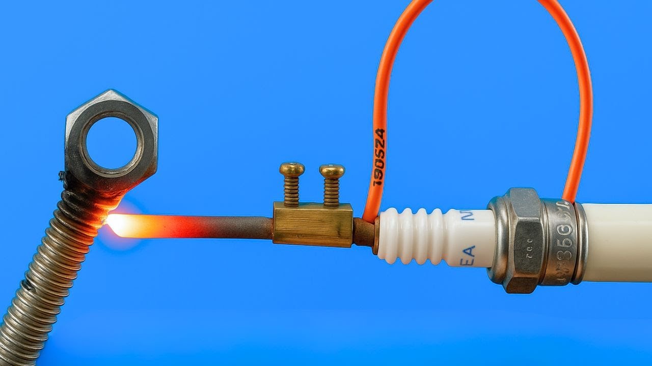 Just 1 Minute! Make a Super Powerful DIY WELDING MACHINE from a SPARK PLUG!
