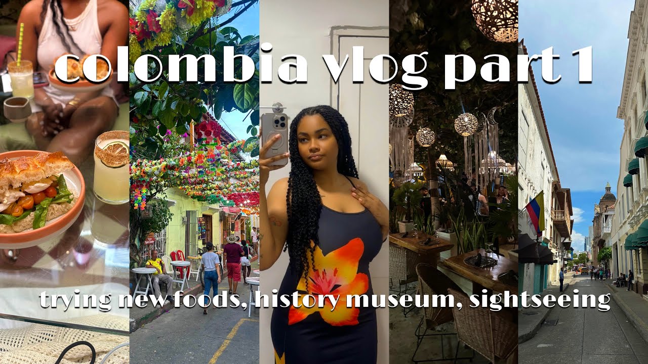 colombia vlog part 1 🏝️ flying in, trying new foods, history museum, sightseeingㅣnats vlogs