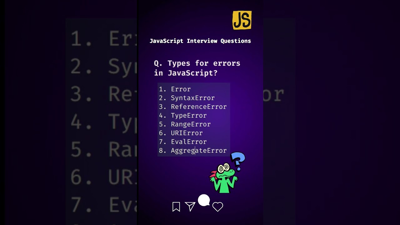 Understanding JavaScript Errors: A Quick Guide   || JS Erros      