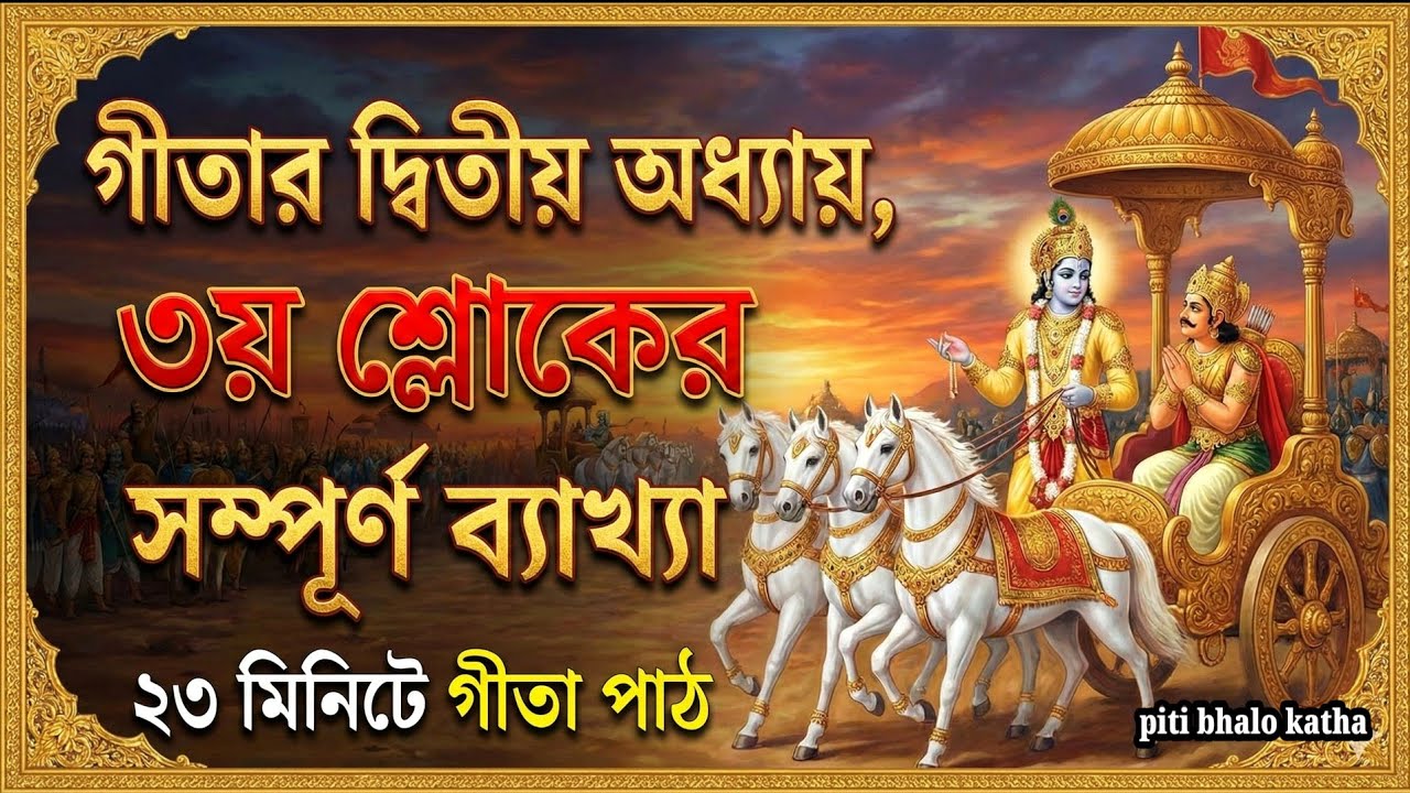 গীতাপাঠ দ্বিতীয় অধ্যায় | সাংখ্যযোগের তৃতীয় শ্লোক | Bangla Geeta Dwitiya Adhyay | GEETA