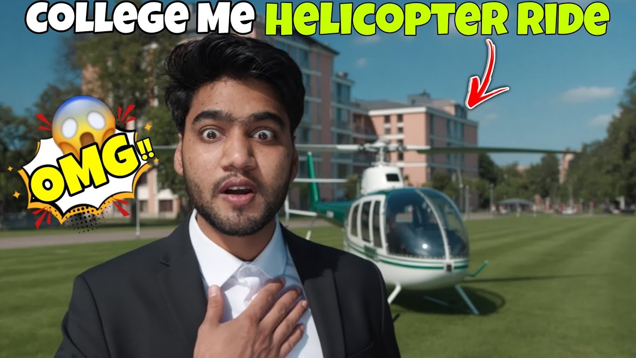Aaj Poornima University Me Helicopter Dekha 🚁 | College Vlog