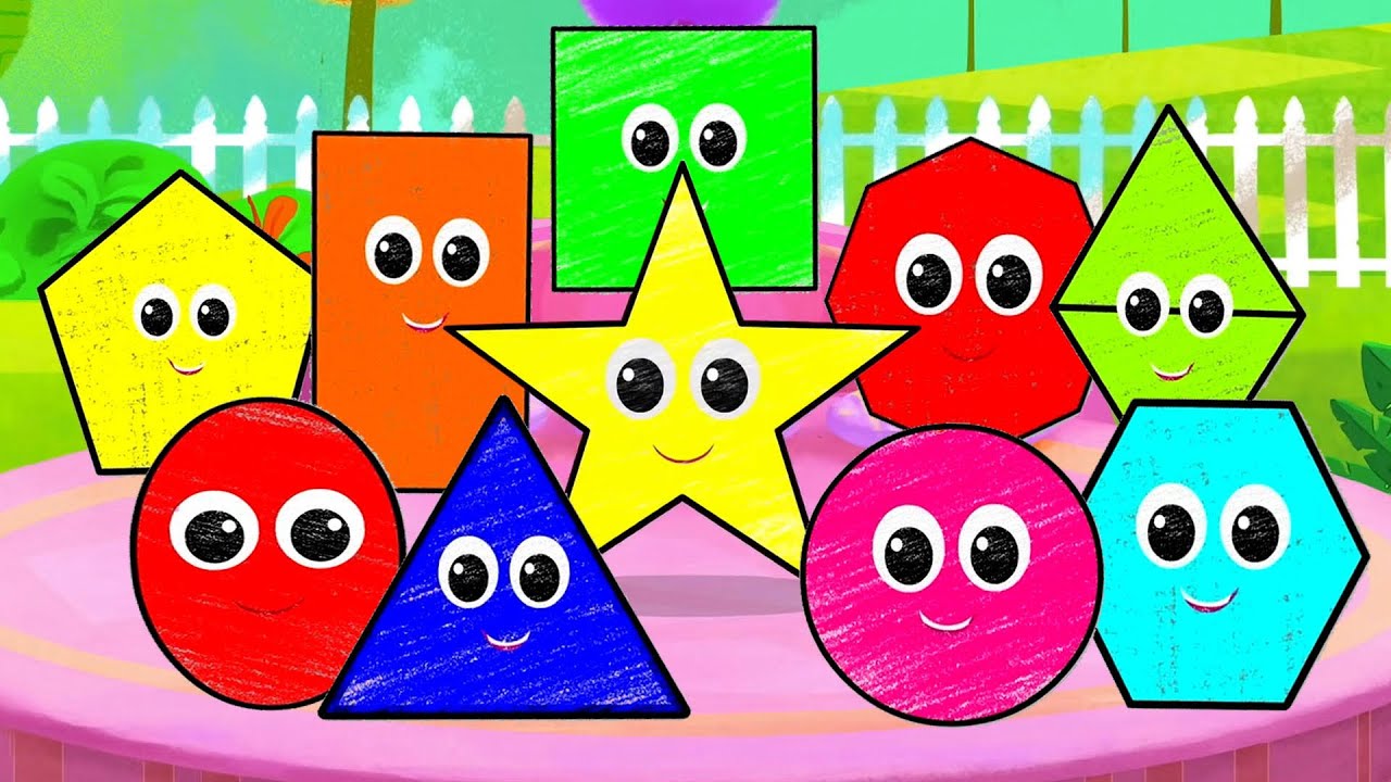 Ten Little Shapes, We Are Shapes and Educational Video for Kids