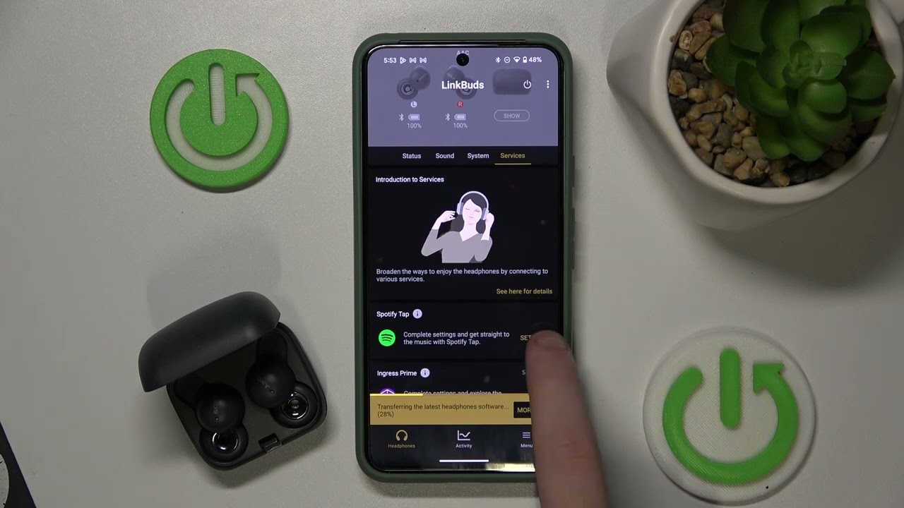Как добавить Spotify Tap на наушники Sony LinkBuds