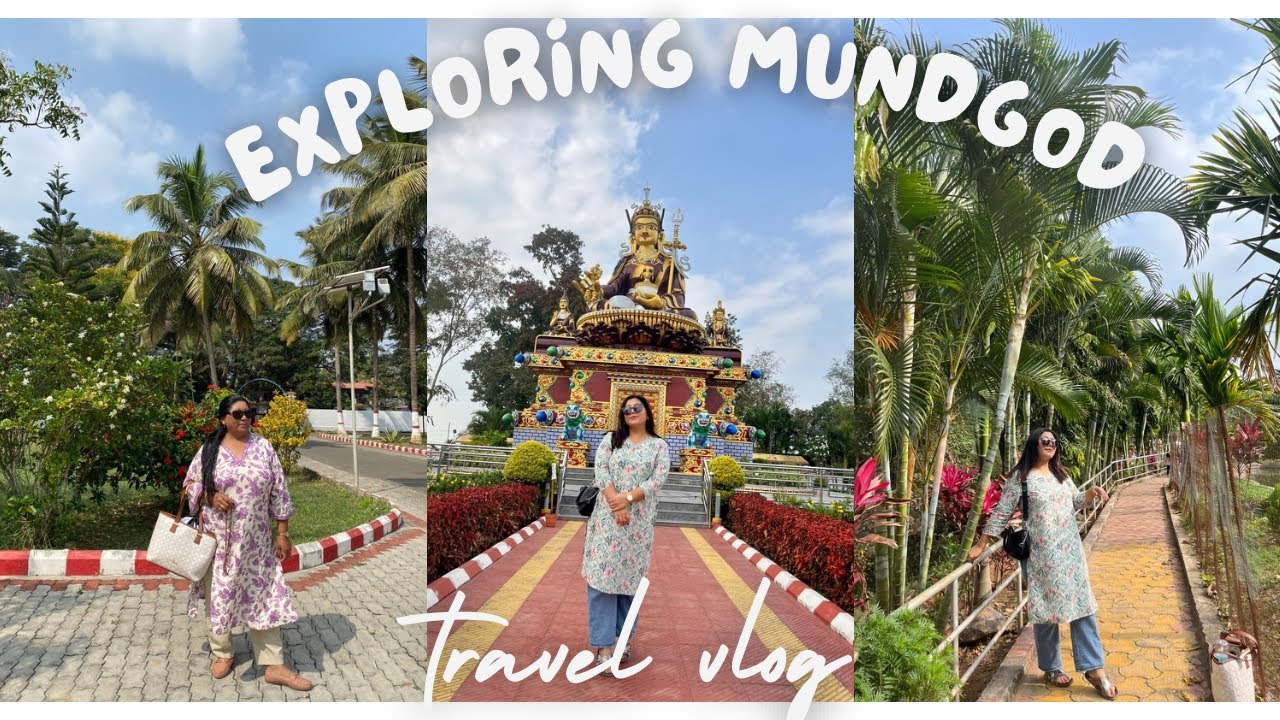 Mundgod&rsquo;s Majestic Monastery | Nature, Peace & Perfect Weather🌴🩷😇