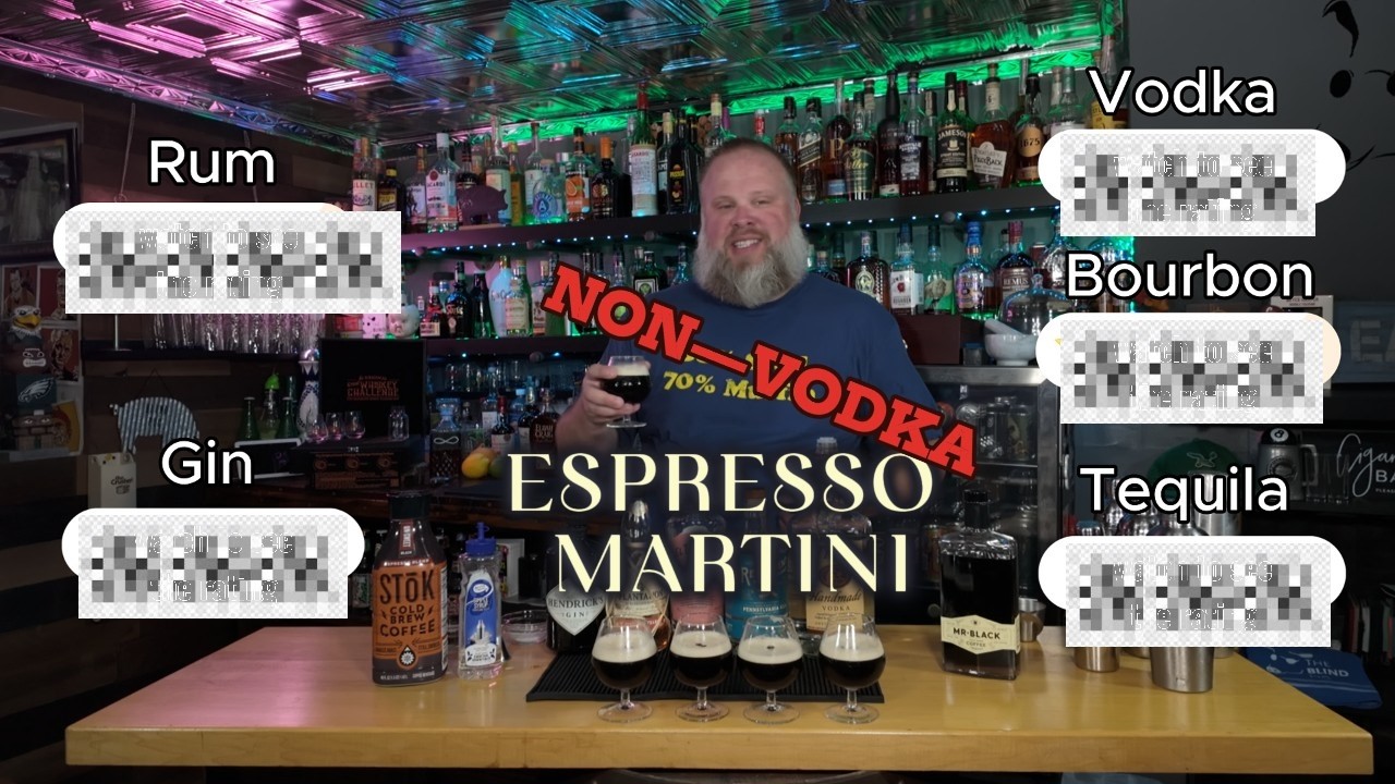 Espresso Martini - Which Liquor Makes the Best? Vodka vs Bourbon vs Tequila vs Rum vs Gin