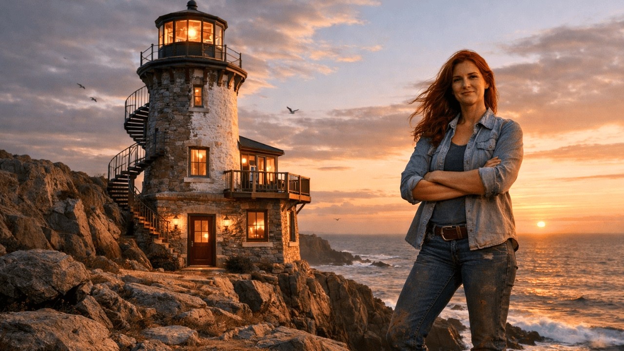 Building a Luxury Home Inside an Abandoned Lighthouse by the Sea (ASMR) — Step by Step