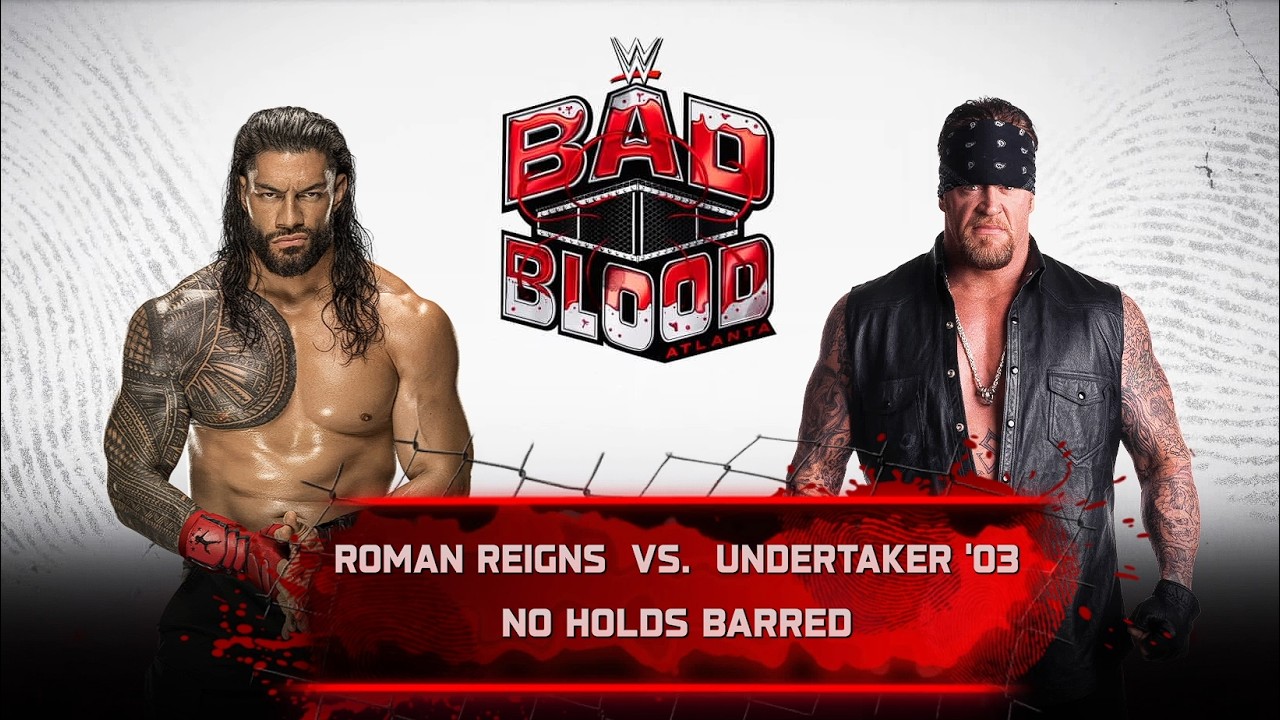 WWE2K25 - Roman Reigns vs Undertaker - WWE Bad Blood #wwe2k25 #wwe #wwegaming #wwegames