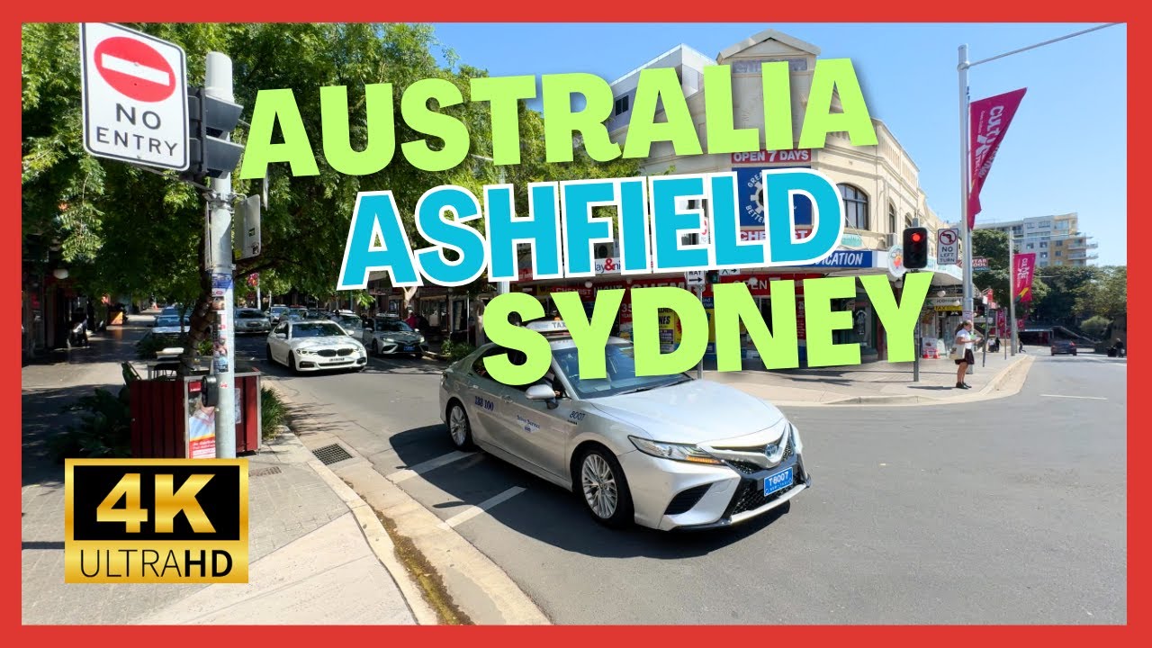 【4K Walk】Walking in Ashfield a Suburb in the Inner West of Sydney in Australia 2024