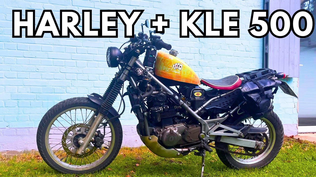 Crazy Custom Kawasaki KLE  Inspired by Harley / Kawasaki kle 500 Review