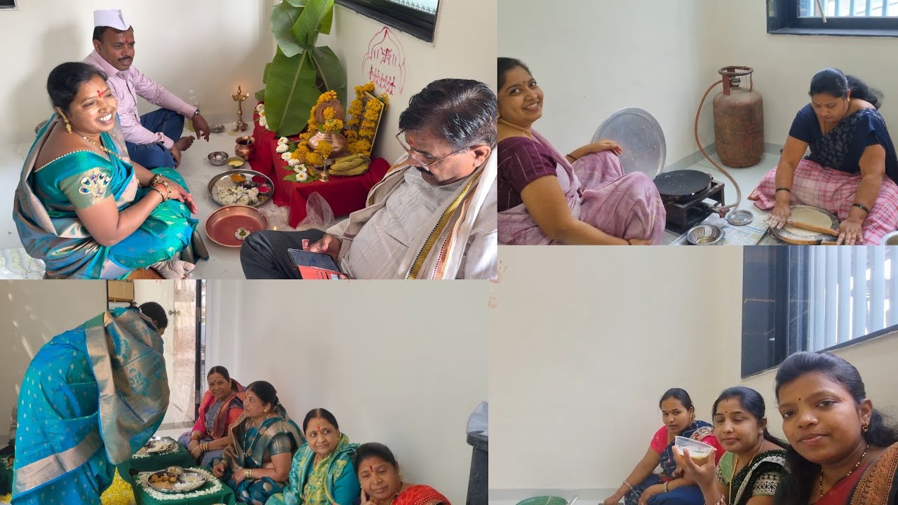 कलस पूजा 😍कोण कोण आले घरी 🤗 सुहासिनी साठी खूप छान सजावट 😊 सगळ्याची मदत 😊