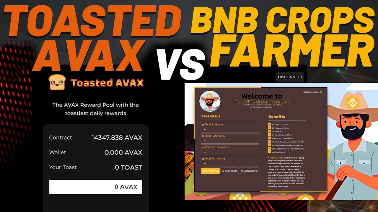 TOASTED AVAX & BNB CROPS FARMER *JUST LAUNCHED* Sustainable Miners!!!