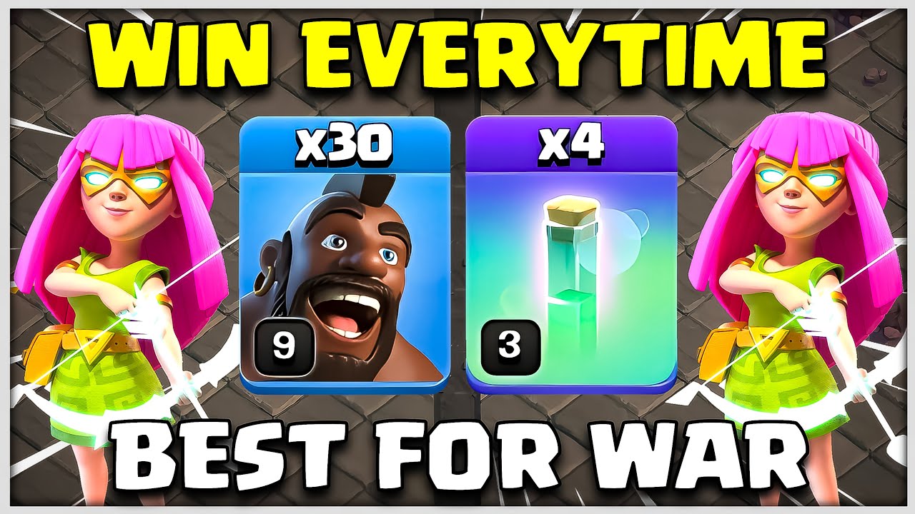 TH12 Hog Attack With Super Archer Blimp | Best Th12 War 2023 Attack Win EveryTime in coc