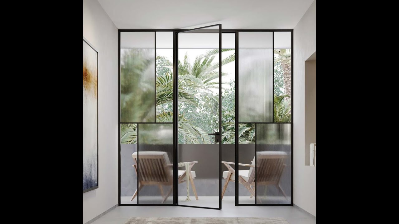 Urban Glaze Crittal Style Aluminium Hinge Internal Glazed Double Doors in London