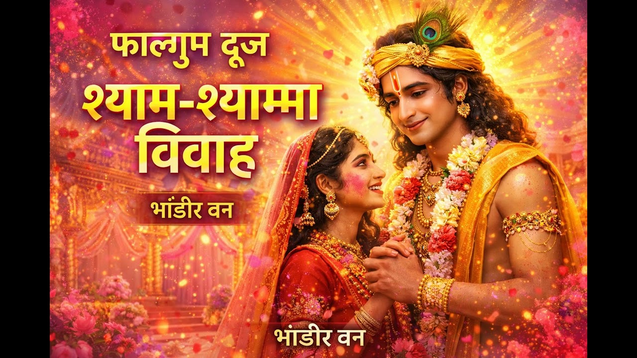 फाल्गुन दूज 2026 | भांडीर वन में श्याम-श्यामा विवाह 💛 | Radha Krishna Vivah Bhajan | New Song