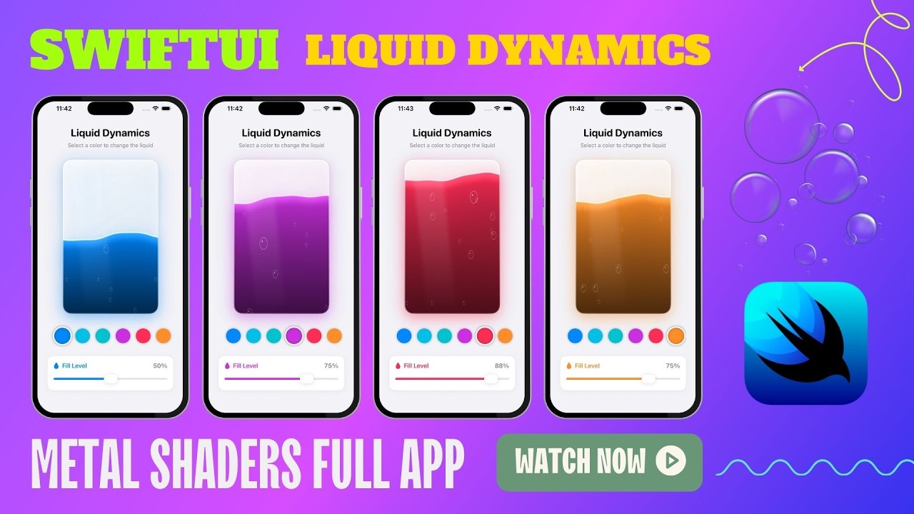 Cinematic Liquid Dynamics: Bridging SwiftUI & Metal Shaders