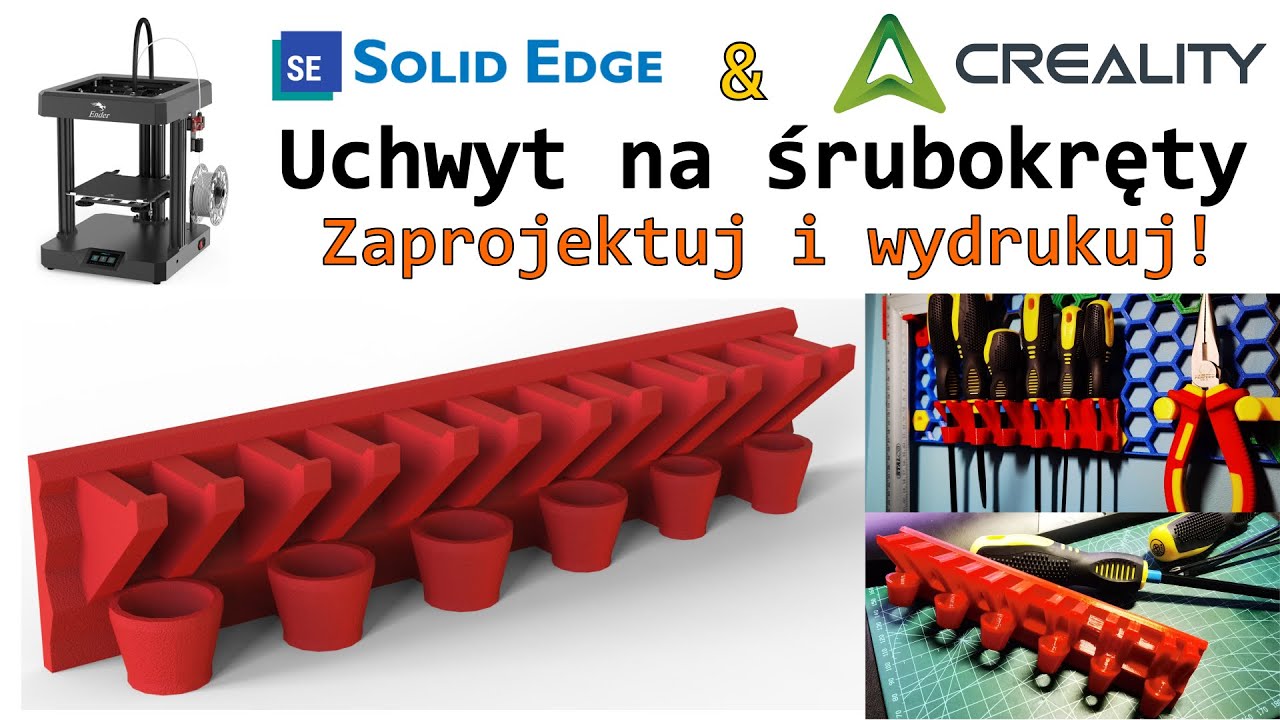 [409] Solid Edge i druk 3D - Uchwyt na śrubokręt / wkrętak, poradnik modelowania 3D, analiza modelu