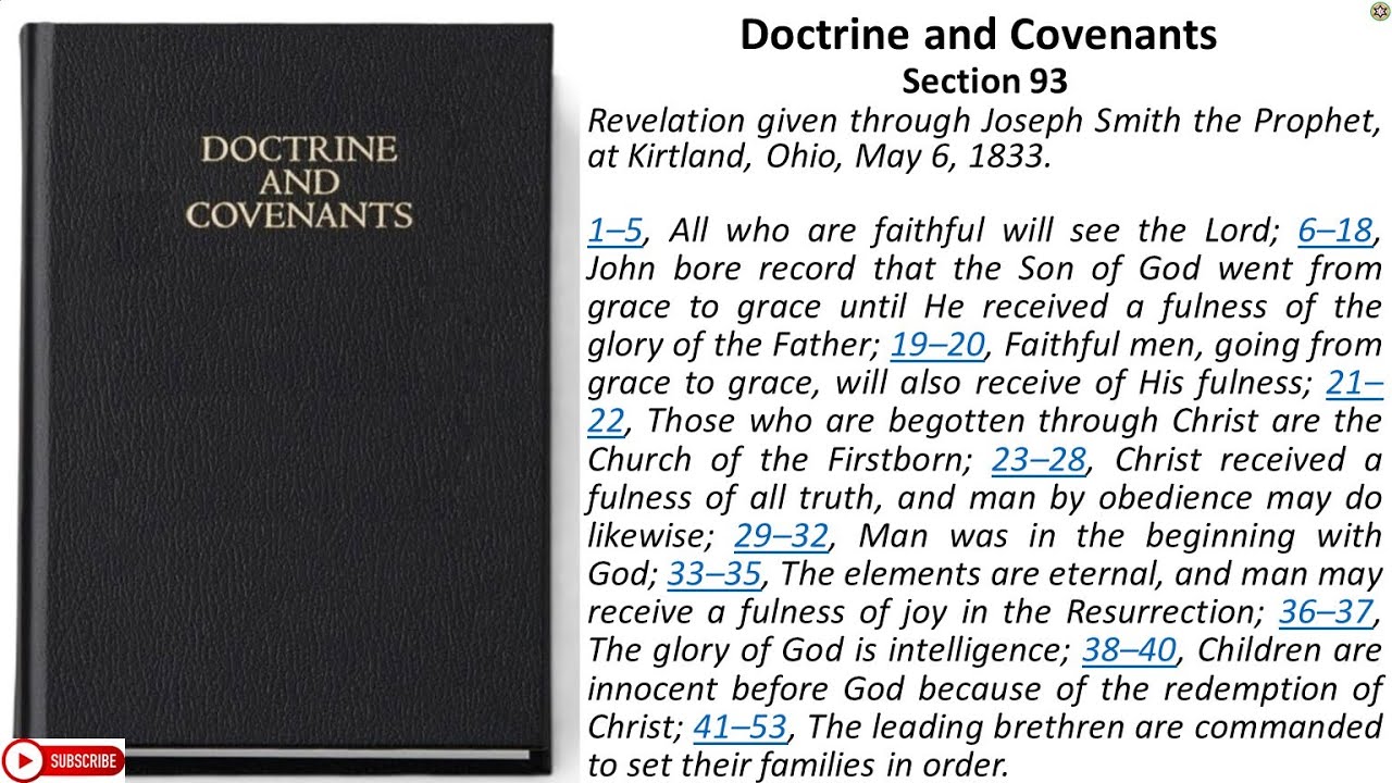 Doctrine and Covenants - Section 93