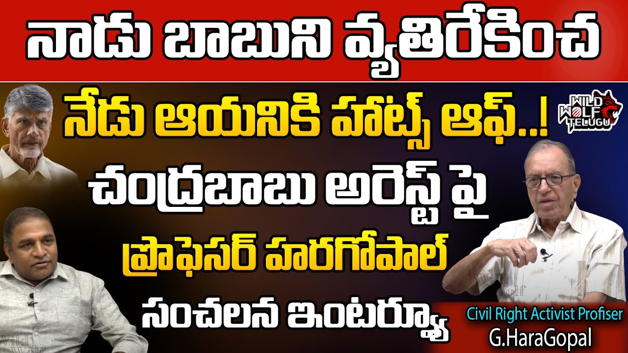 Prof Haragopal About Chandrababu Arrest |  Prof Haragopal Exclusive Interview | Wild Wolf Telugu