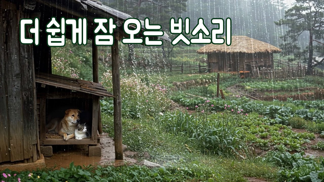 더 쉽게 잠 오는 옛날 빗소리｜불면증 대신 숙면을 수확하는 편안한 백색소음 ASMR