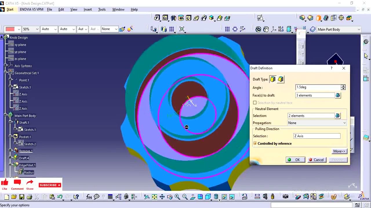 CATIA V5 PRACTICE MODEL|DRAFT ANALYSIS IN CATIA |HOW TO DO DRAFT ANALYSIS|DRAFT ISSUES |